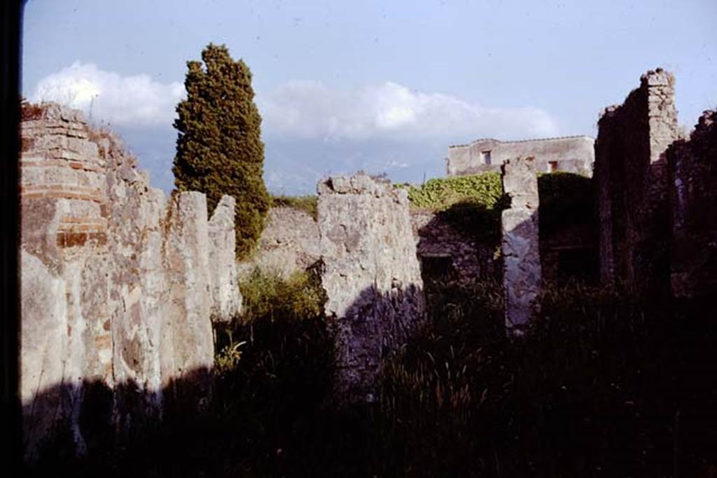 IX.9.4 Pompeii. 1961. Looking south from atrium. Photo by Stanley A. Jashemski.
Source: The Wilhelmina and Stanley A. Jashemski archive in the University of Maryland Library, Special Collections (See collection page) and made available under the Creative Commons Attribution-Non Commercial License v.4. See Licence and use details.
J61f0768