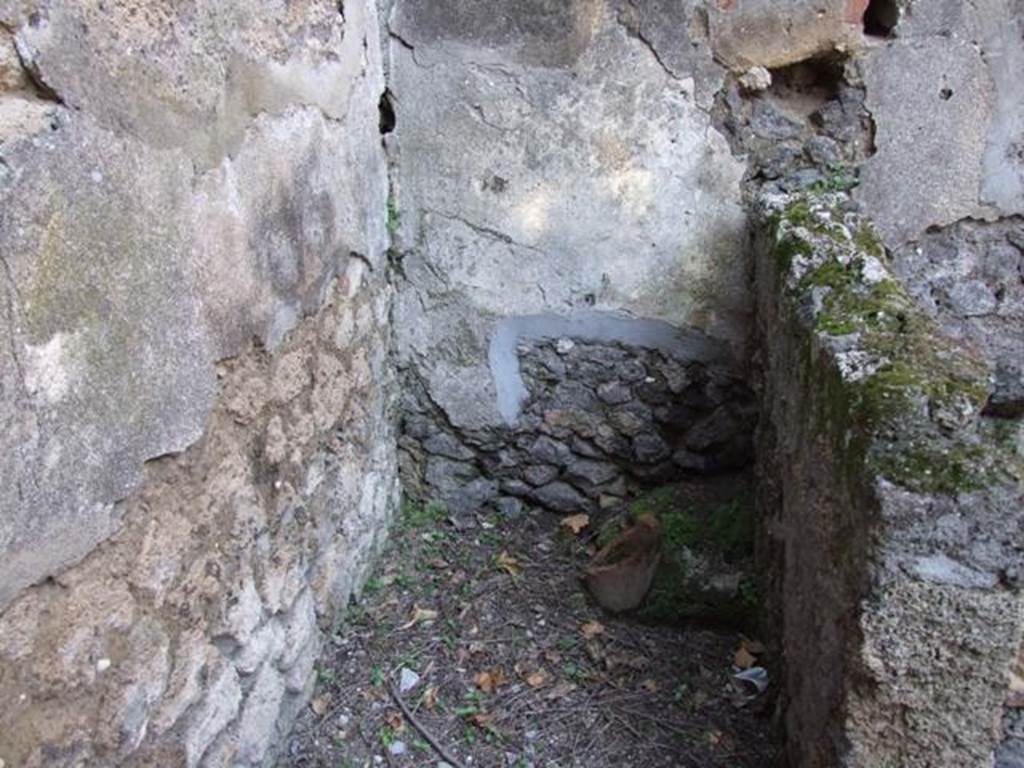 IX.9.11 Pompeii. March 2009. Room 1. Kitchen. Latrine. Looking east.