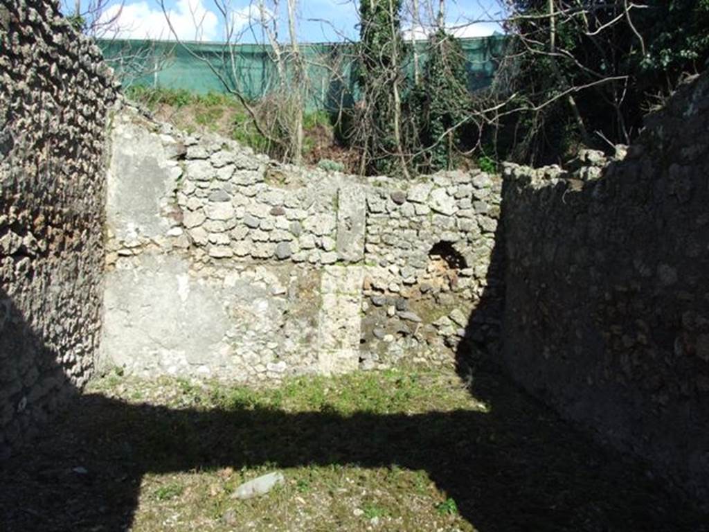 IX.9.13 Pompeii. March 2009. Room 3, Triclinium. East wall.