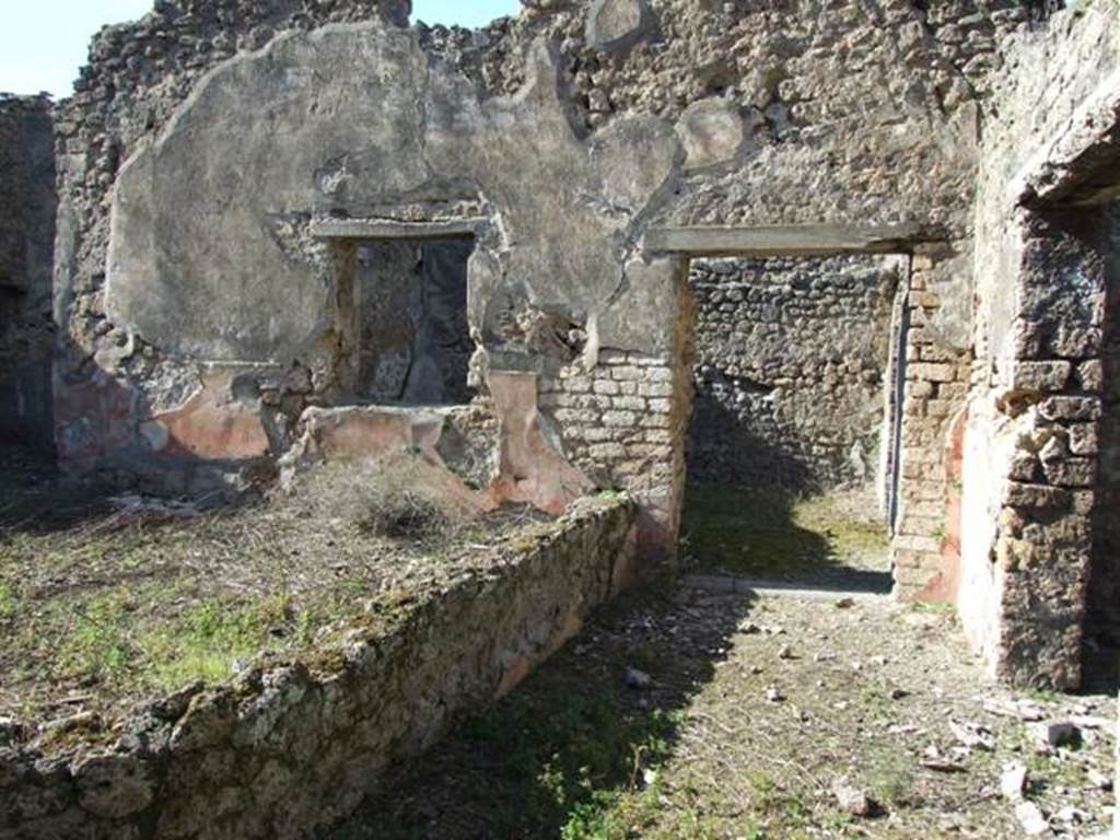 IX.9.13 Pompeii. March 2009. Doorway and window on north side of Room 6, Garden. Both door and window are in Room 13 of IX.9.12