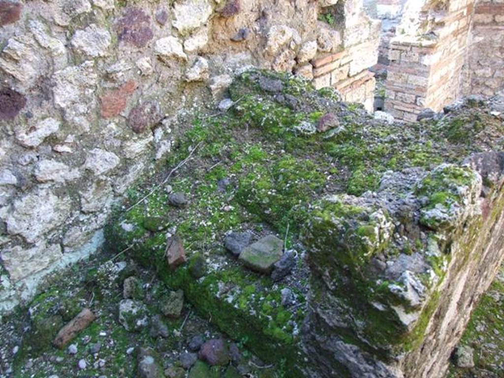 IX.9.a Pompeii. March 2009. Stairs to upper floor, looking north at highest level.