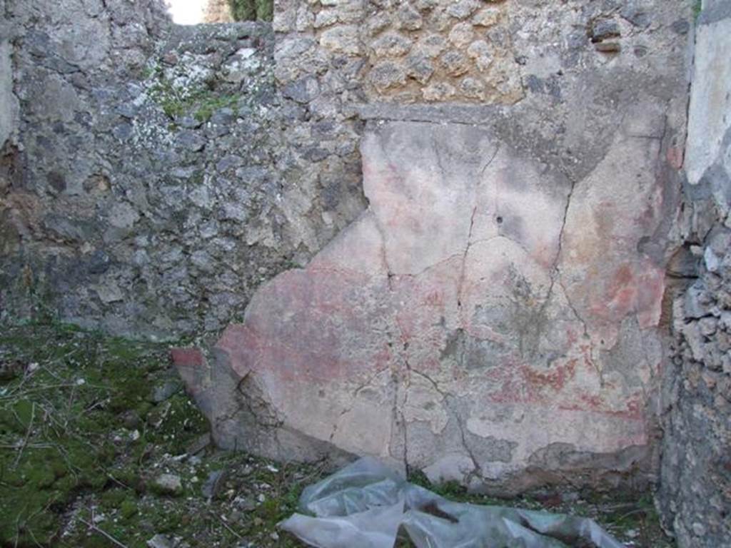 IX.9.d Pompeii. March 2009. Room k, west wall of kitchen. According to Schefold, a sacred landscape was found painted on this wall.
See Schefold, K., 1962. Vergessenes Pompeji. Bern: Francke. (p.153f. and Taf.I52,3. 153,1)