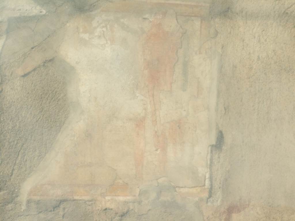 IX.11.7 Pompeii. December 2007. Painting of Hercules on front wall between IX.11.7 and IX.11.8. See Fröhlich, T., 1991, Lararien und Fassadenbilder in den Vesuvstädten. Mainz: von Zabern. (F68: p.337/8).