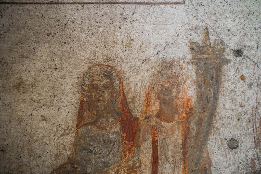 IX.13.1-3 Pompeii. October 2021.
Room 21, detail from lararium. Photo courtesy of Johannes Eber.