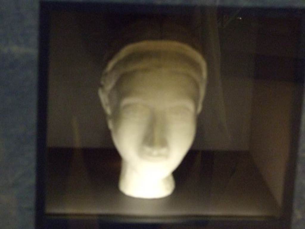 IX.13.3 Pompeii. Reconstruction of a face of an inhabitant of the house. Photographed at “A Day in Pompeii” exhibition at Melbourne Museum. September 2009.
