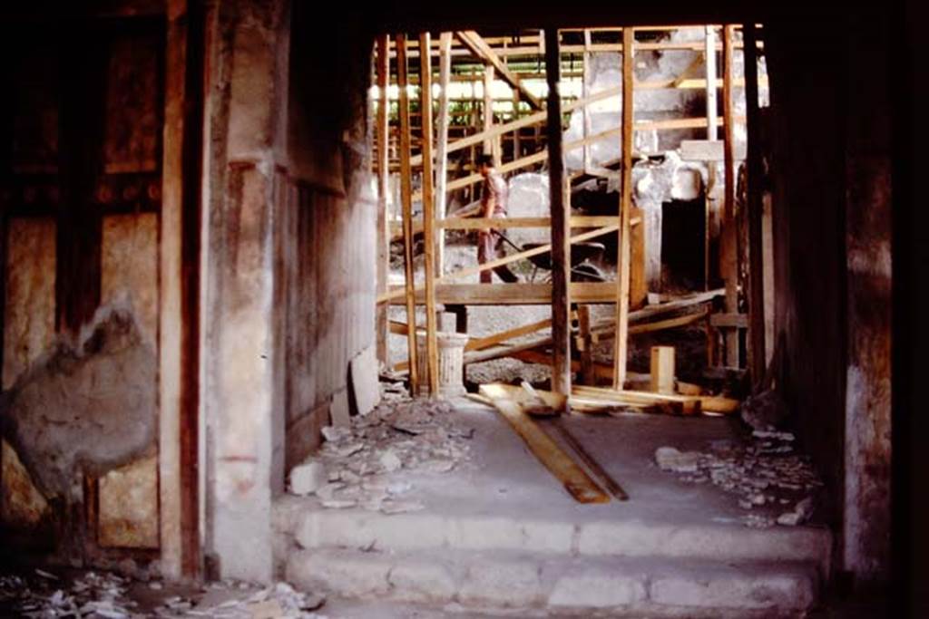IX.13.1-3 Pompeii, 1972. Room 1, looking north during excavation and consolidation. Photo by Stanley A. Jashemski.
Source: The Wilhelmina and Stanley A. Jashemski archive in the University of Maryland Library, Special Collections (See collection page) and made available under the Creative Commons Attribution-Non Commercial License v.4. See Licence and use details. J72f0253