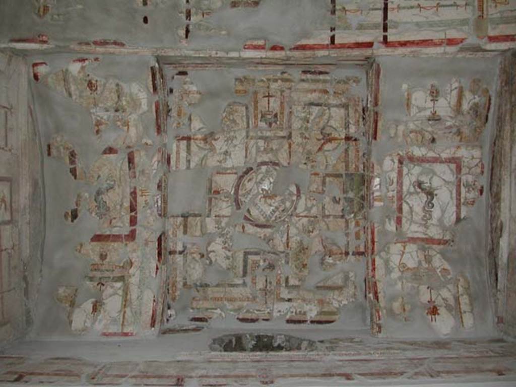 IX.13.1-3 Pompeii. September 2003. Room 11, south end of ceiling.
Photo courtesy of Nicolas Monteix.