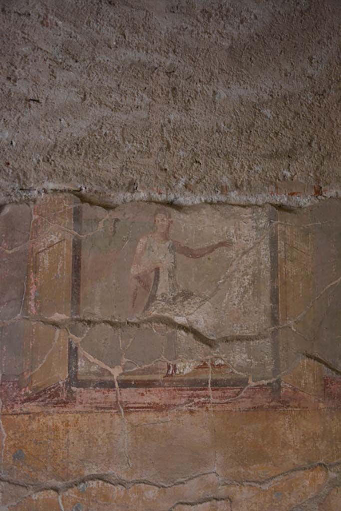IX.14.4 Pompeii. September 2019. Room 5, wall painting from south end of east wall.
Foto Annette Haug, ERC Grant 681269 DÉCOR.