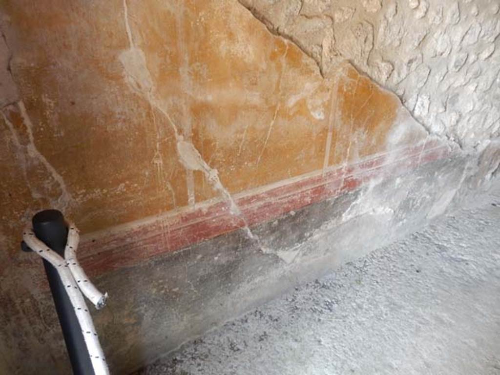 IX.14.4 Pompeii. May 2017. Room 15, cubiculum, lower (zoccolo) south wall. Photo courtesy of Buzz Ferebee.