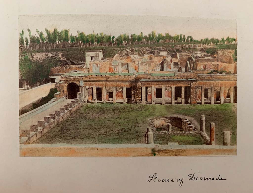 HGW24 Pompeii. From a coloured album by M. Amodio, dated c.1880. Looking east over garden wall.
Photo courtesy of Rick Bauer.