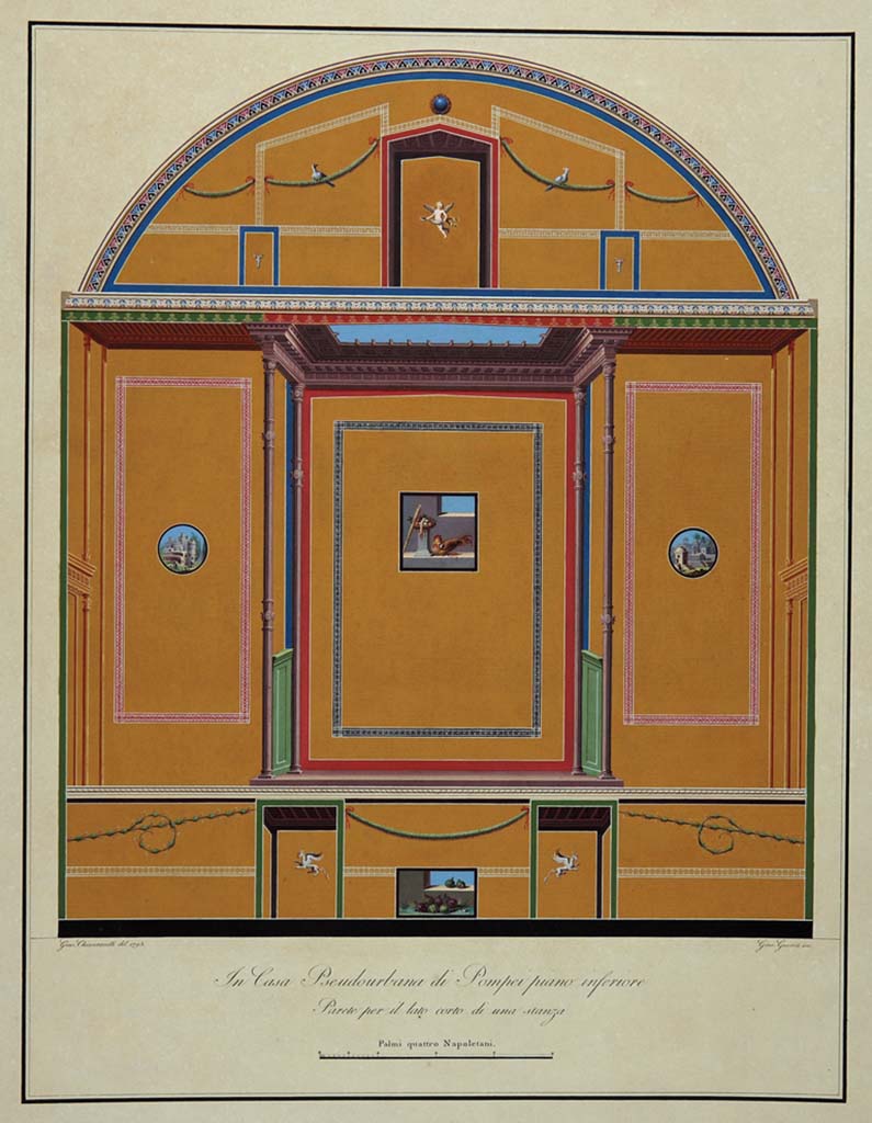 HGW24 Pompeii. 1793 painting by Giuseppe Chiantarelli of short (east) wall of room on lower floor.
Now in Naples Archaeological Museum. Inventory number ADS1176.
(Villa Diomedes Project – area 54).
(Fontaine, room 5,7, east wall of triclinium).
Photo © ICCD. http://www.catalogo.beniculturali.it
Utilizzabili alle condizioni della licenza Attribuzione - Non commerciale - Condividi allo stesso modo 2.5 Italia (CC BY-NC-SA 2.5 IT)