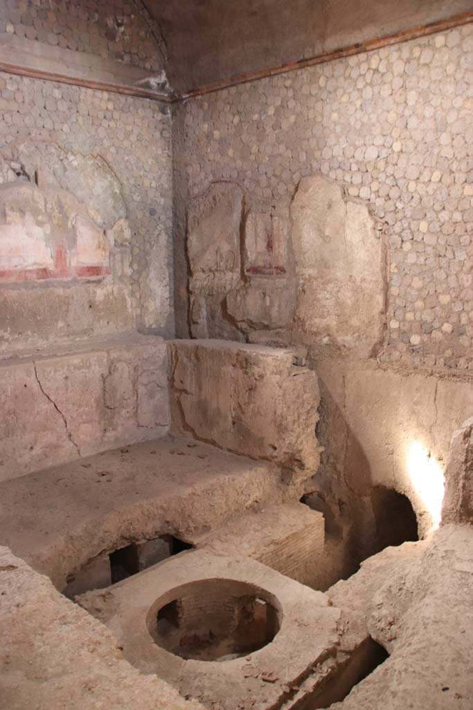 Villa San Marco, Stabiae, September 2021.
Room 29, looking across baths towards north-west corner. Photo courtesy of Klaus Heese.