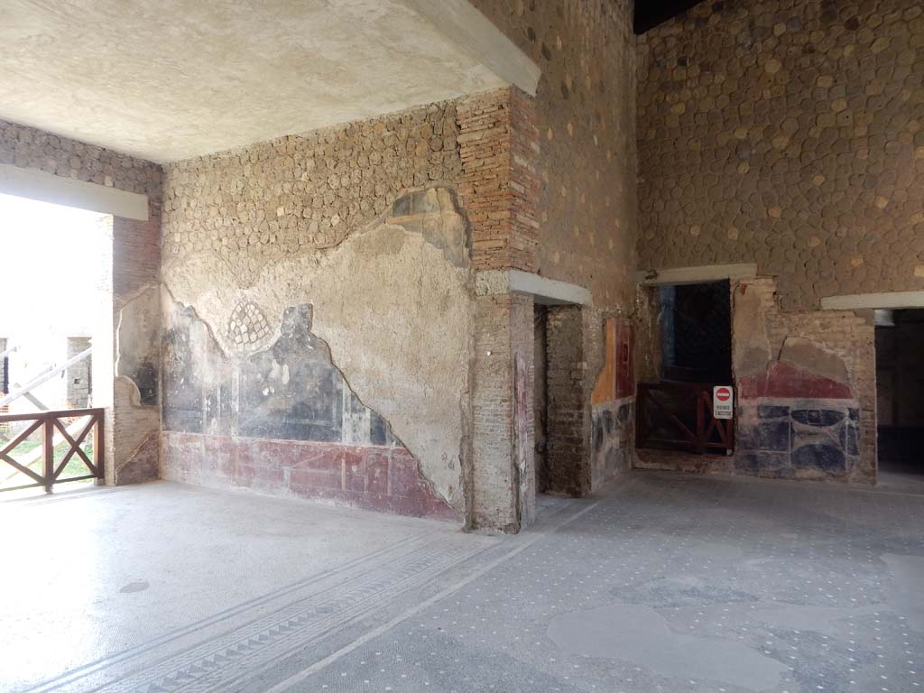 Villa San Marco, Stabiae, June 2019. Room 44, looking towards south-east corner of atrium, on right.
Photo courtesy of Buzz Ferebee