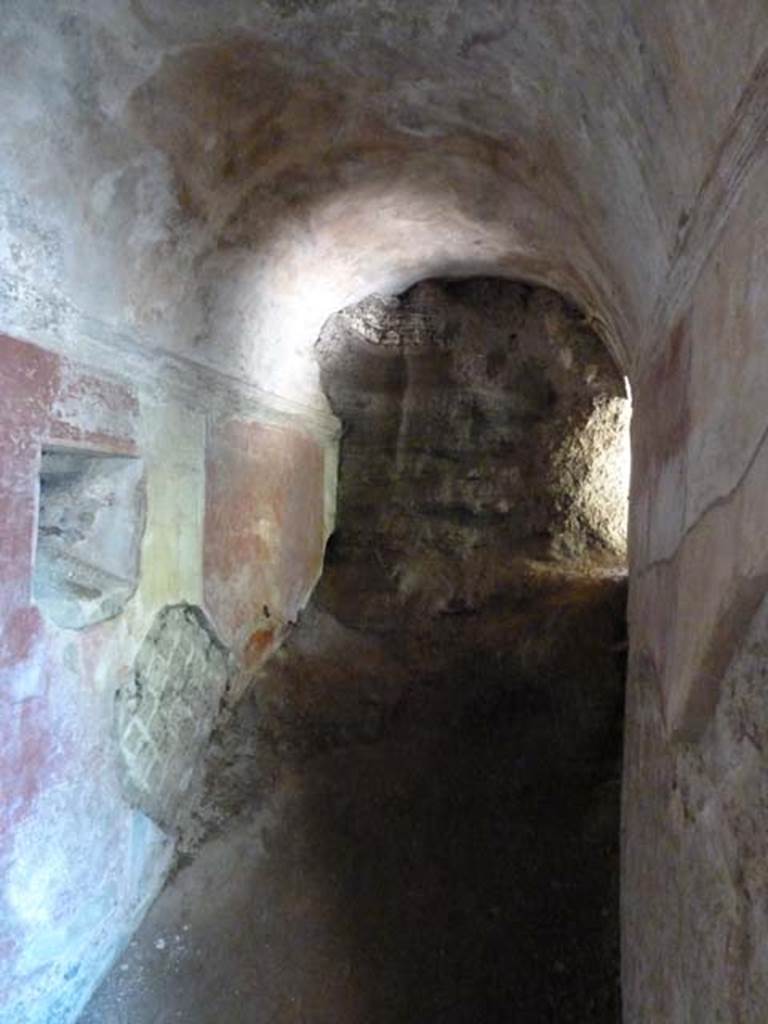 Villa San Marco, Stabiae, September 2015. Area 62, looking south along passageway.