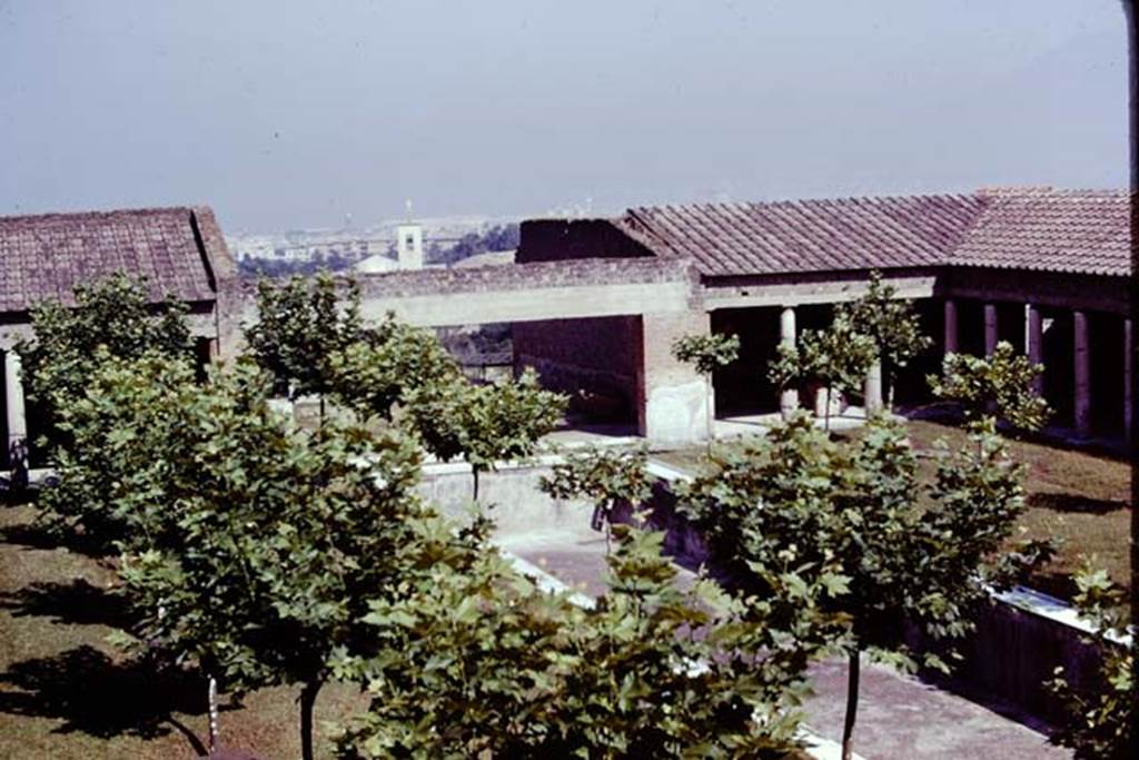Villa San Marco, Stabiae, 1976. Looking north-east across garden area from nymphaeum.
Photo by Stanley A. Jashemski.
Source: The Wilhelmina and Stanley A. Jashemski archive in the University of Maryland Library, Special Collections (See collection page) and made available under the Creative Commons Attribution-Non Commercial License v.4. See Licence and use details.
J76f0495