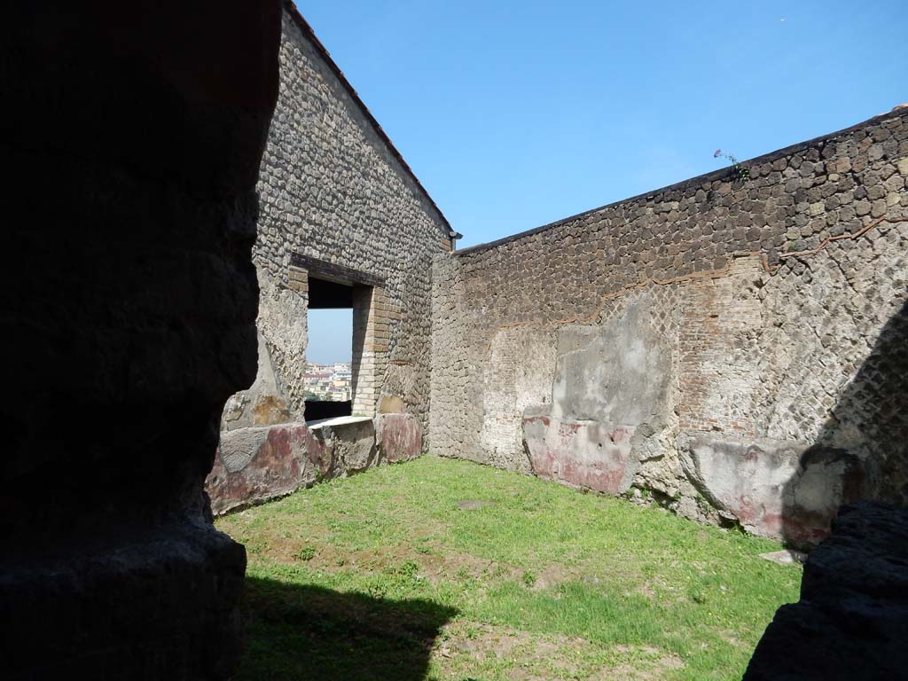 Villa San Marco, Stabiae, June 2019. Room 19, looking towards north-west corner with window in west wall to room 21.
Photo courtesy of Buzz Ferebee