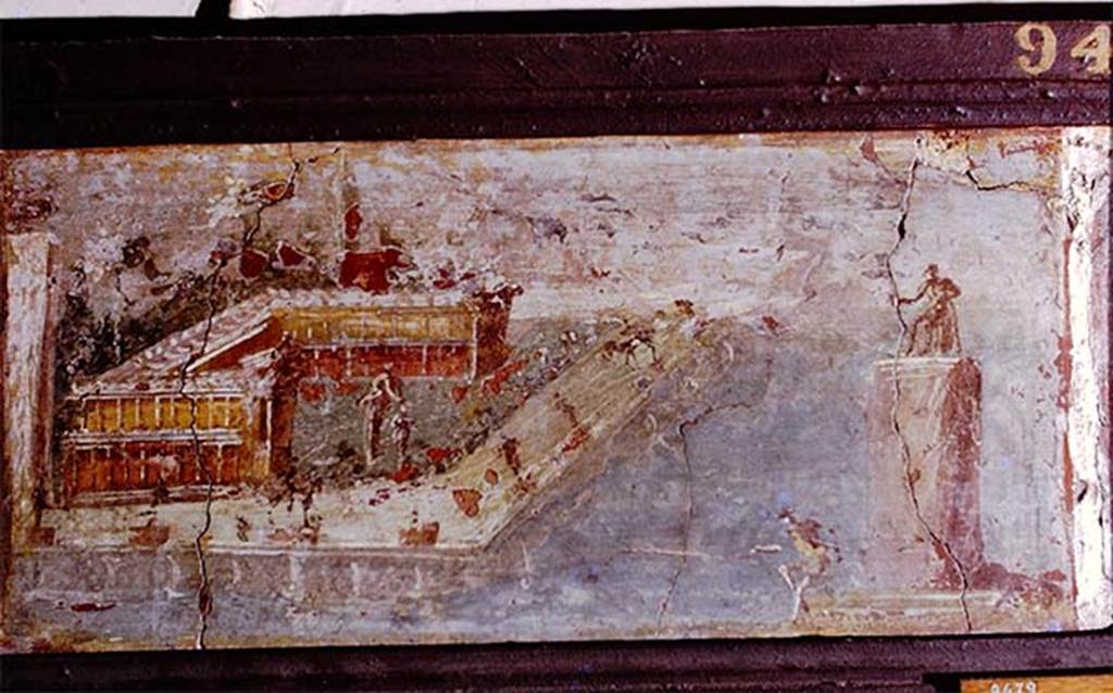 Villa San Marco, Stabiae, found 25th September 1751, in room 22.
See Pagano, M. and Prisciandaro, R., 2006. Studio sulle provenienze degli oggetti rinvenuti negli scavi borbonici del regno di Napoli. Naples: Nicola Longobardi, p. 237-8.
Now in Naples Archaeological Museum. Inventory number 9479.
Photo by Stanley A. Jashemski.
Source: The Wilhelmina and Stanley A. Jashemski archive in the University of Maryland Library, Special Collections (See collection page) and made available under the Creative Commons Attribution-Non Commercial License v.4. See Licence and use details.
J75f0559