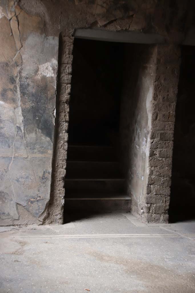 Villa San Marco, Stabiae, September 2019.
Room 23, steps to upper floor, numbered 33 on plan. Photo courtesy of Klaus Heese.