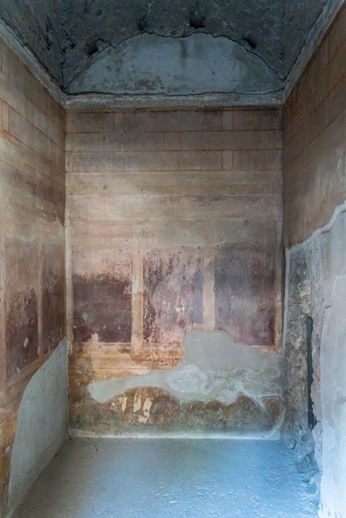 Villa of Mysteries, Pompeii. October 2023.
Room 19, west wall of cubiculum. Photo courtesy of Johannes Eber.