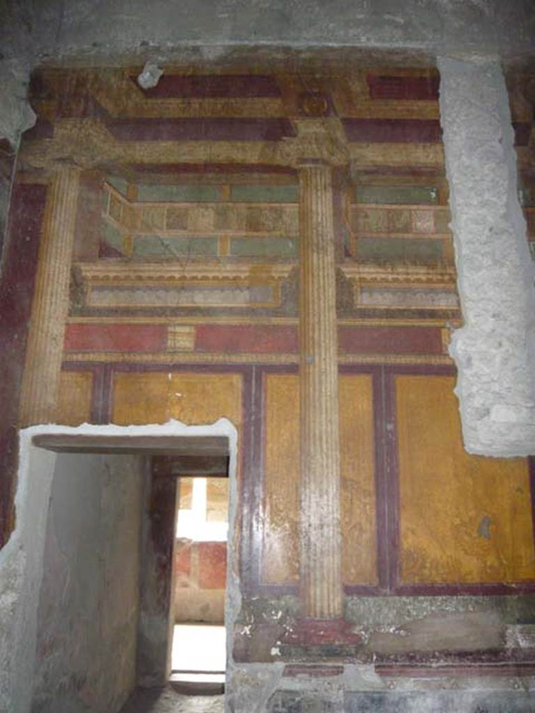 Villa of Mysteries, Pompeii. May 2012. Room 6, looking east towards doorway to passage 7 in north-east corner. Photo courtesy of Buzz Ferebee.