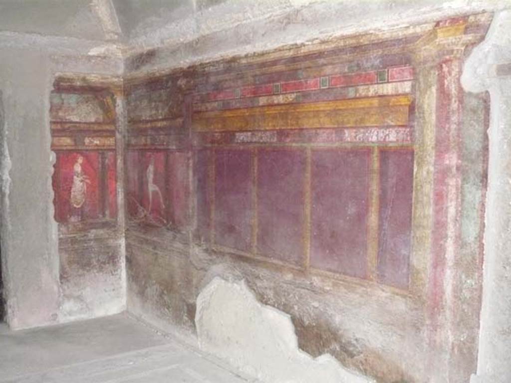 Villa of Mysteries, Pompeii. May 2012. Room 4, looking towards south-east corner. Photo courtesy of Buzz Ferebee.