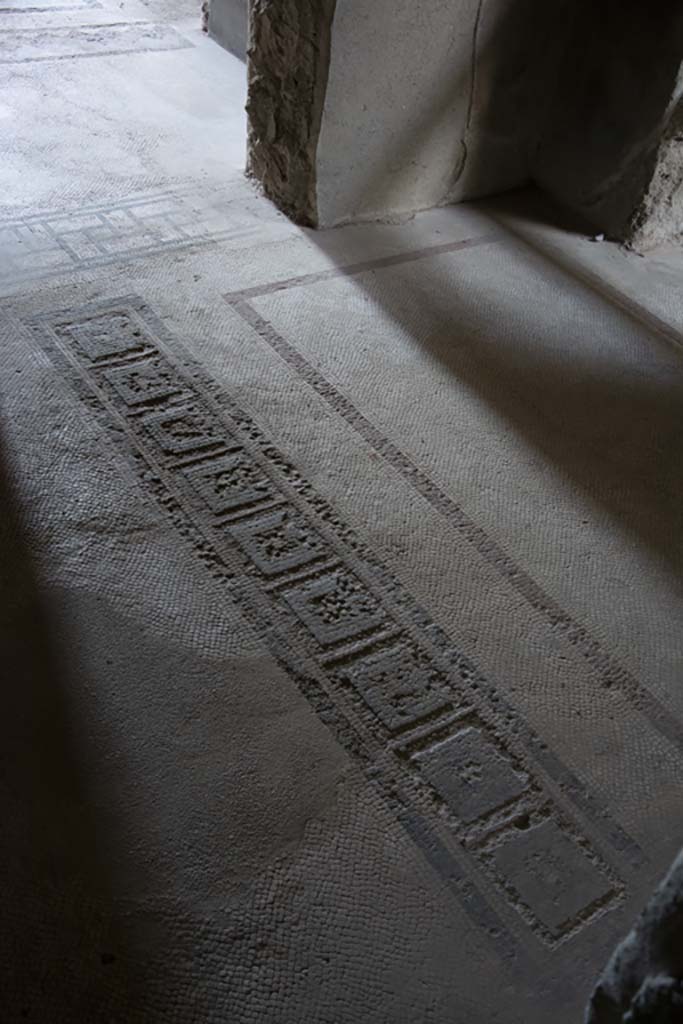 Villa of Mysteries, Pompeii. November 2017.
Room 3, looking north-west across flooring with doorway to room 4, on left, and to atrium 64, on right.
Foto Annette Haug, ERC Grant 681269 DÉCOR.