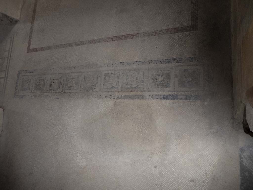 Villa of Mysteries, Pompeii. September 2017. Room 3, detail of flooring.
Foto Annette Haug, ERC Grant 681269 DÉCOR.