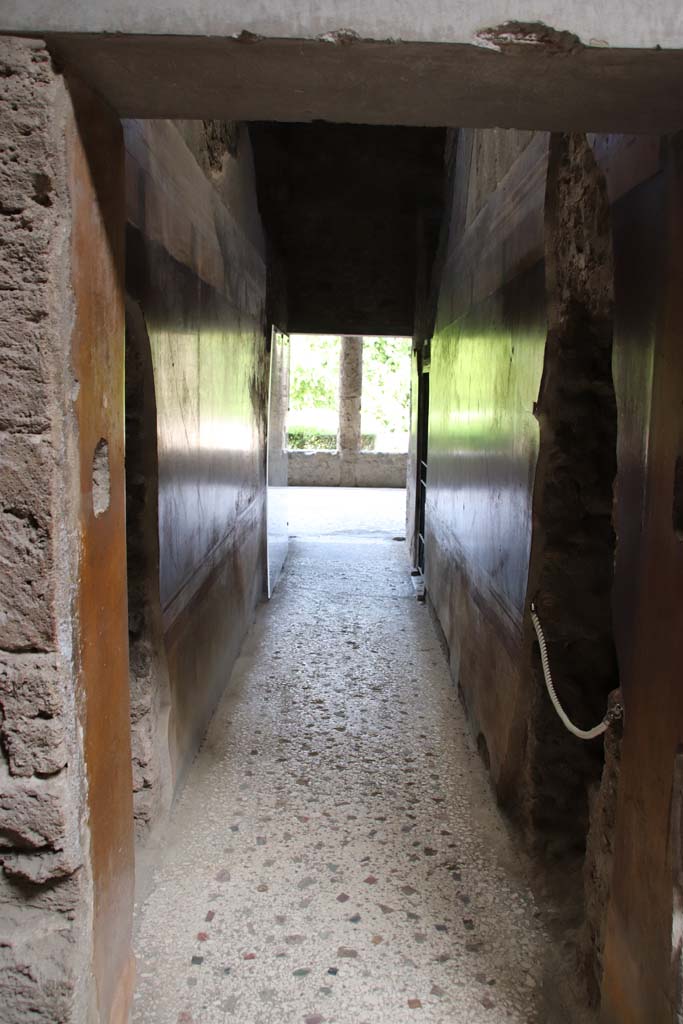 Villa of Mysteries, Pompeii. September 2021.
Corridor F2, looking north to portico P4. Photo courtesy of Klaus Heese.