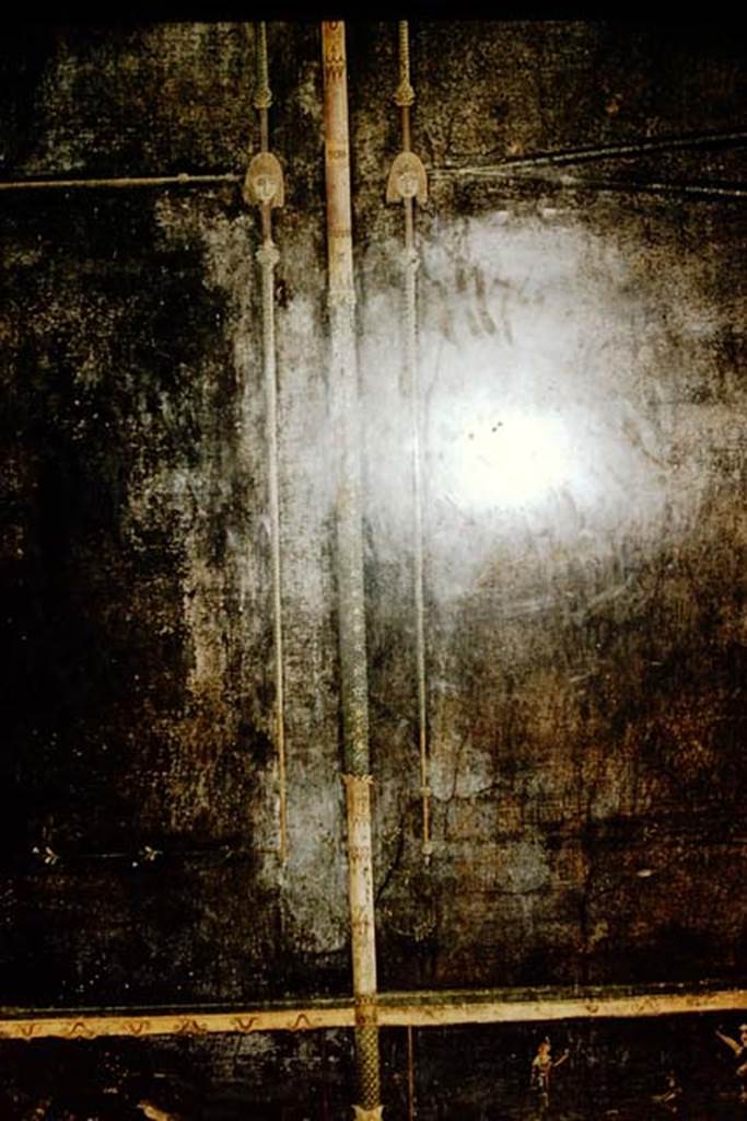 Villa of Mysteries, Pompeii. 1957. Detail from north wall. Photo by Stanley A. Jashemski.
Source: The Wilhelmina and Stanley A. Jashemski archive in the University of Maryland Library, Special Collections (See collection page) and made available under the Creative Commons Attribution-Non Commercial License v.4. See Licence and use details.
J57f0372