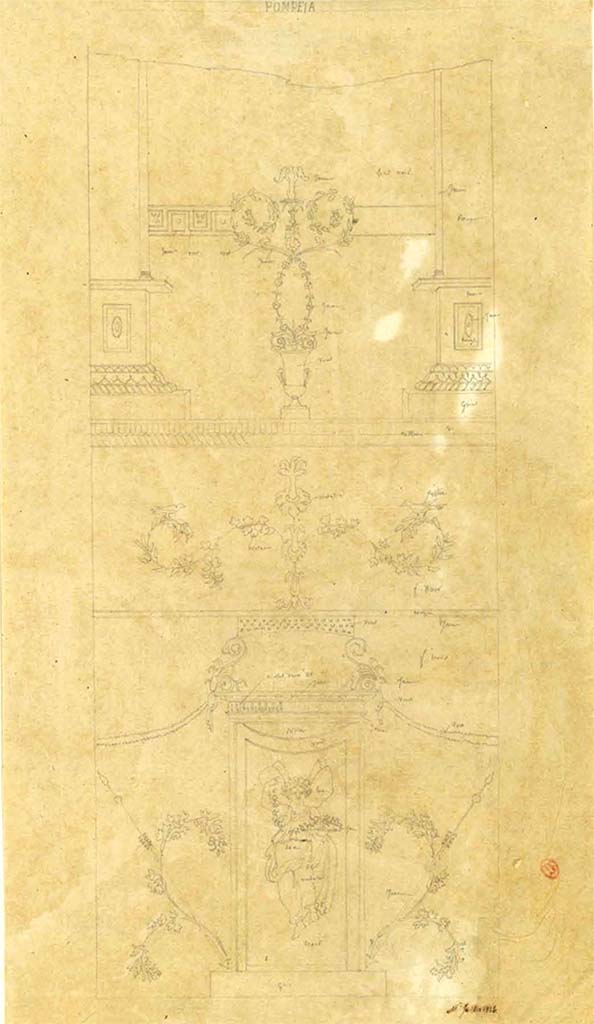VI.17.9/11, or Irace at VI.17.00. 1826 drawing by P-A Poirot.
See Poirot, P. A., 1826. Carnets de dessins de Pierre-Achille Poirot. Tome 2 : Pompeia, pl. 79.
See Book on INHA Document placé sous « Licence Ouverte / Open Licence » Etalab