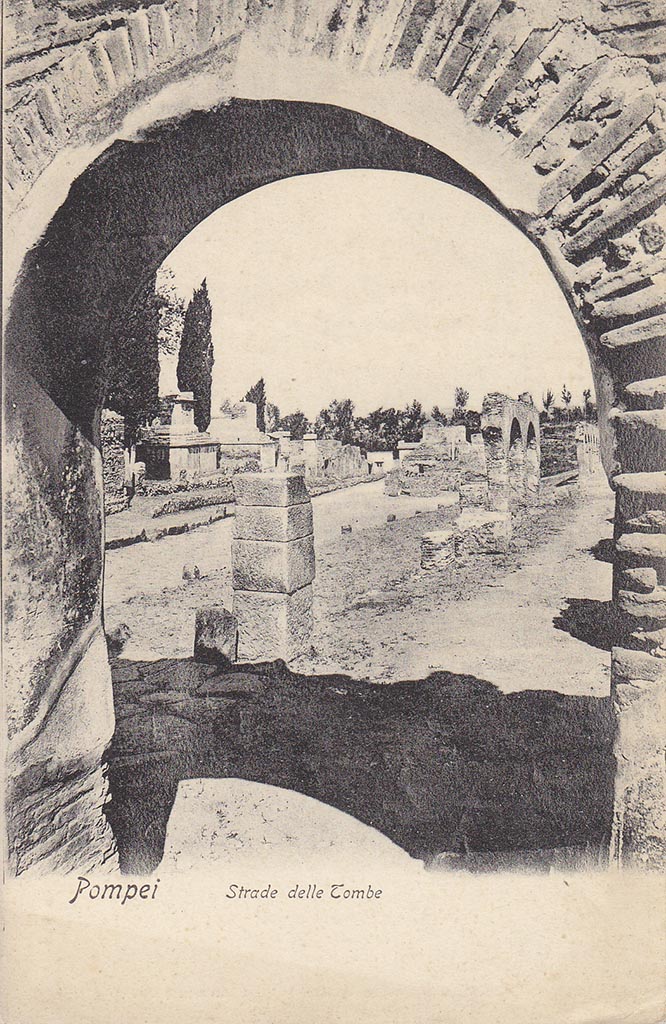 Via dei Sepolcri. Old postcard by Novelli.
Looking north from outside HGE14. Photo courtesy of Drew Baker.