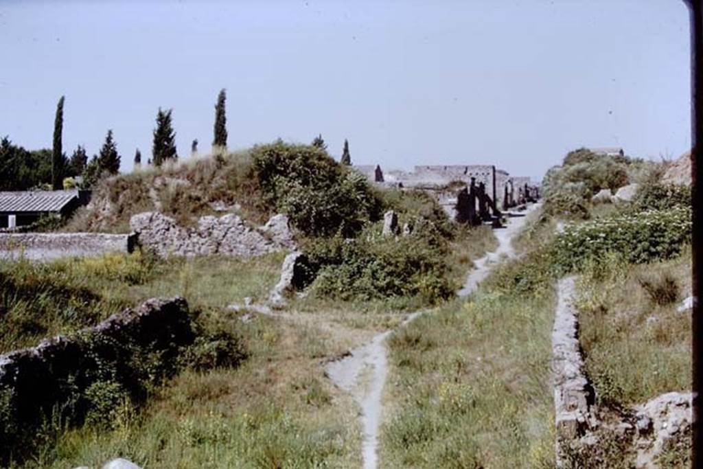 VVia dell’Abbondanza, Pompeii, 1968. Looking west from near II.5, on left. On the right is III.7. Photo by Stanley A. Jashemski.
Source: The Wilhelmina and Stanley A. Jashemski archive in the University of Maryland Library, Special Collections (See collection page) and made available under the Creative Commons Attribution-Non Commercial License v.4. See Licence and use details. J68f0316 (1)