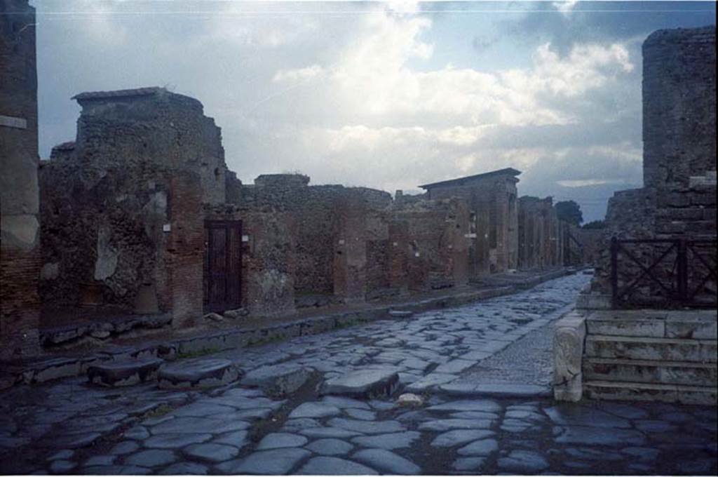 Via della Fortuna, (north side), July 2011. Looking east along VI.10, towards VI.12. Photo courtesy of Rick Bauer.