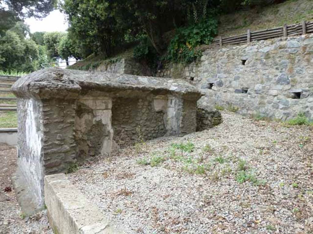 Via delle Tombe, east end. May 2010. Limit of current excavated area.