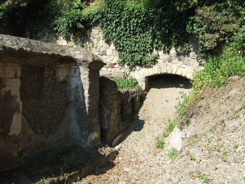 Via delle Tombe, east end. May 2006. Limit of current excavated area.