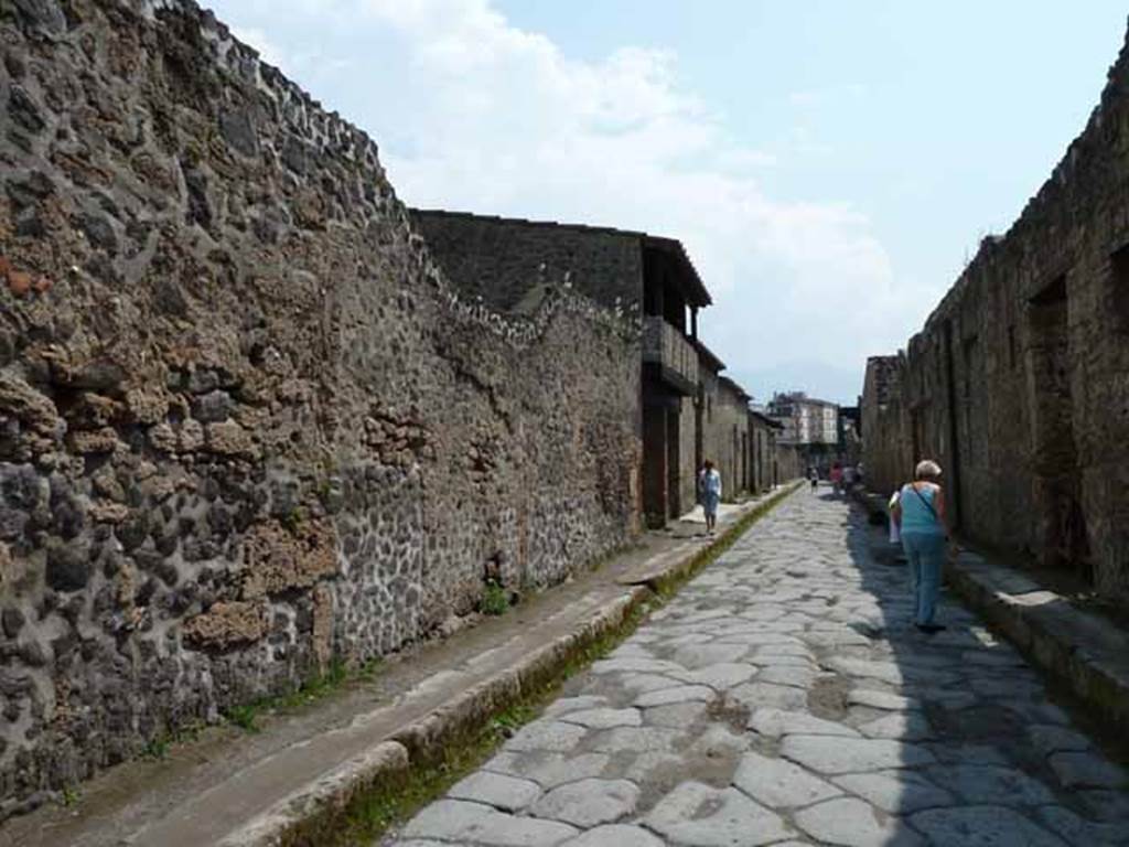 Via di Nocera, east side, May 2010. Looking south along II.9, from near II.9.6