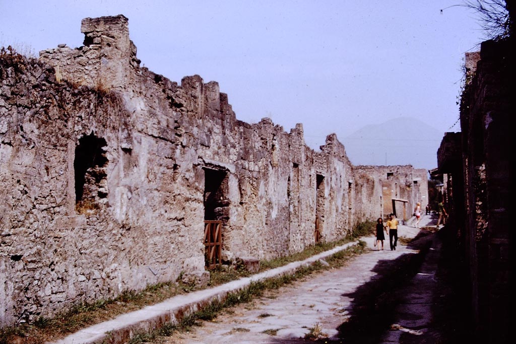 Via di Nocera, west side, Pompeii. 1972. Looking north along I.14 from near I.14.2. Photo by Stanley A. Jashemski.
Source: The Wilhelmina and Stanley A. Jashemski archive in the University of Maryland Library, Special Collections (See collection page) and made available under the Creative Commons Attribution-Non Commercial License v.4. See Licence and use details.
J72f0392