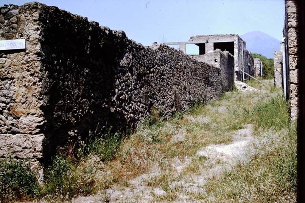 Vicolo della Nave Europa, Pompeii, west side. 1964.
Looking north towards I.11.9 from junction with Via di Castricio. Photo by Stanley A. Jashemski.
Source: The Wilhelmina and Stanley A. Jashemski archive in the University of Maryland Library, Special Collections (See collection page) and made available under the Creative Commons Attribution-Non Commercial License v.4. See Licence and use details.
J64f1543