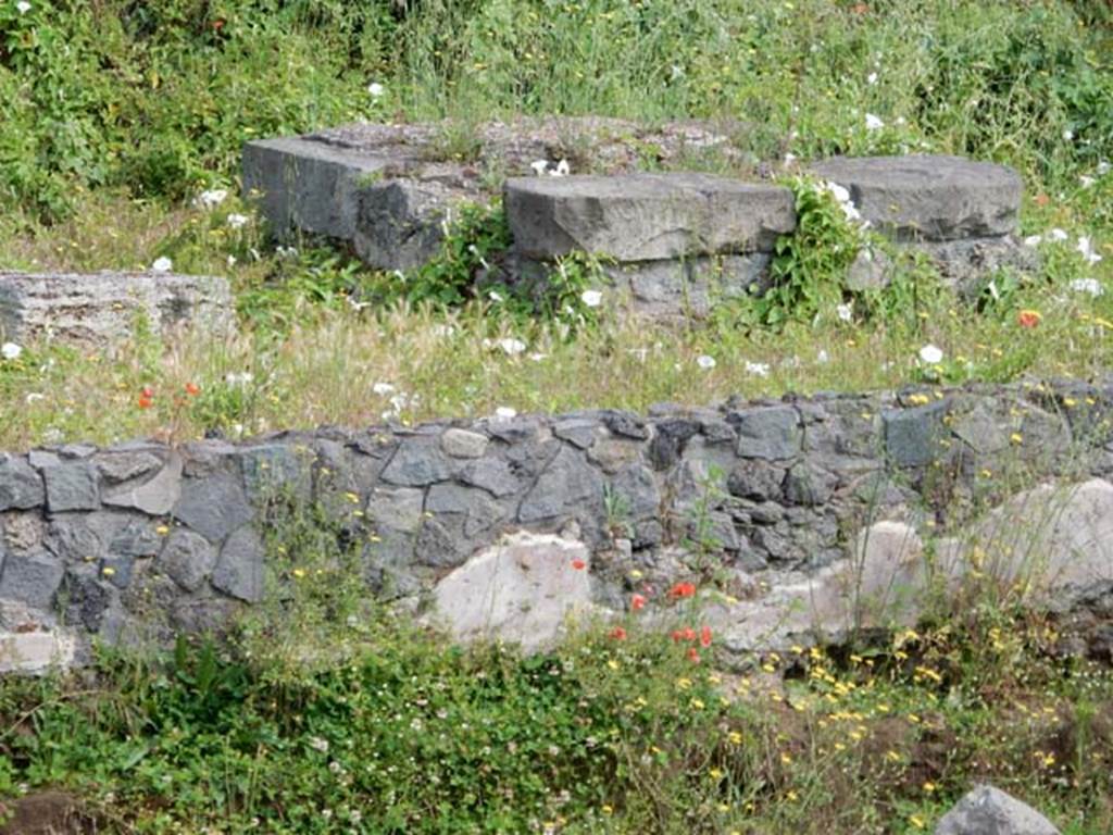 Santuario extraurbano del Fondo Iozzino. May 2018. East temple podium.
Photo courtesy of Buzz Ferebee.