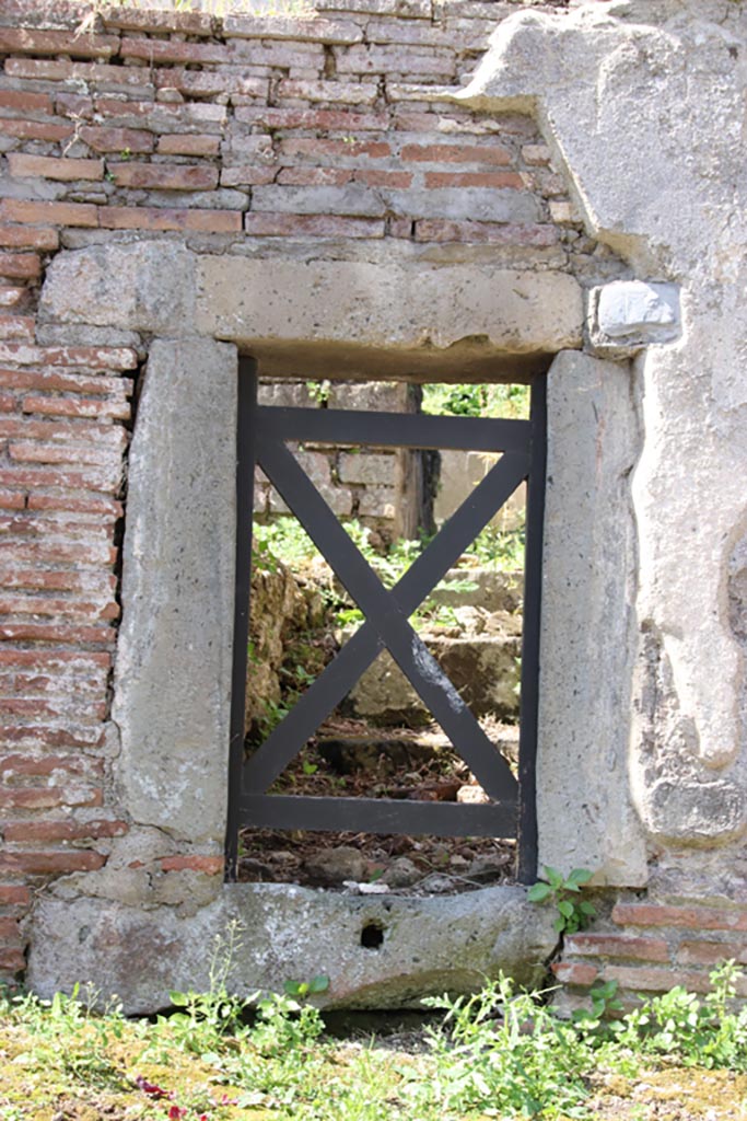 HGW18 Pompeii. May 2024.
Looking west towards small doorway to tomb at north end of east wall. Photo courtesy of Klaus Heese.