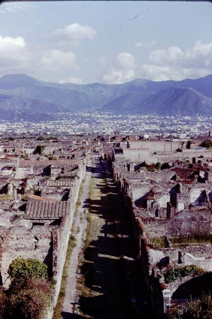 T11 Pompeii. Tower XI. 1978. Looking south along Via Mercurio. Photo by Stanley A. Jashemski.
Source: The Wilhelmina and Stanley A. Jashemski archive in the University of Maryland Library, Special Collections (See collection page) and made available under the Creative Commons Attribution-Non Commercial License v.4. See Licence and use details. J78f0190