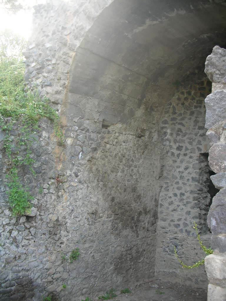 Tower II, Pompeii. May 2010.
West wall of main vaulted room, looking towards north-west corner. Photo courtesy of Ivo van der Graaff.