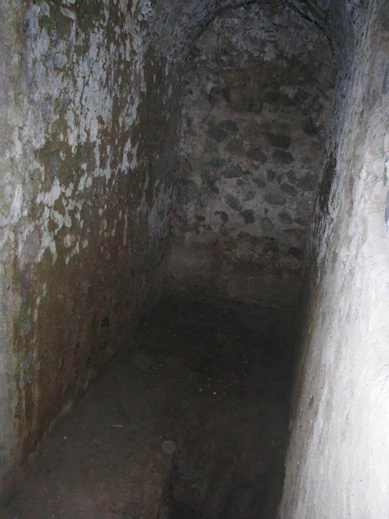 Tower II, Pompeii. May 2010.
Looking east and down through rectangular opening in north wall of main room. Photo courtesy of Ivo van der Graaff.