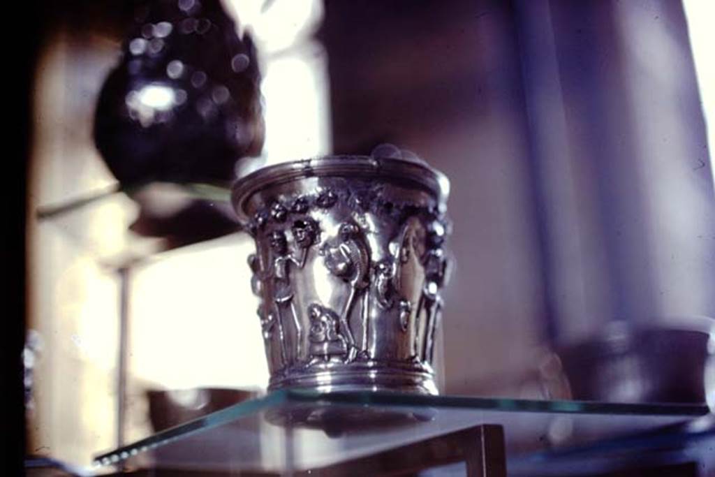 Villa della Pisanella, Boscoreale. 1974. Silver cup with skeletons, part of silver treasure.
Now in the Louvre. Inventory number BJ1924. Photo by Stanley A. Jashemski.
Source: The Wilhelmina and Stanley A. Jashemski archive in the University of Maryland Library, Special Collections (See collection page) and made available under the Creative Commons Attribution-Non-Commercial License v.4. See Licence and use details.
J74f0827