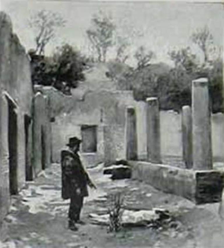 Villa Pisanella. 1900 photo titled “well in which was discovered the treasure….”. Photo published in the Illustrated London News, 22nd December 1900.
