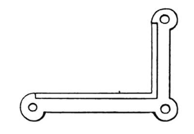 Villa della Pisanella, Boscoreale. Nubilarium V. 1897 drawing of bronze corner plate.
See Pasqui A., La Villa Pompeiana della Pisanella presso Boscoreale, in Monumenti Antichi VII 1897, (fig.73).