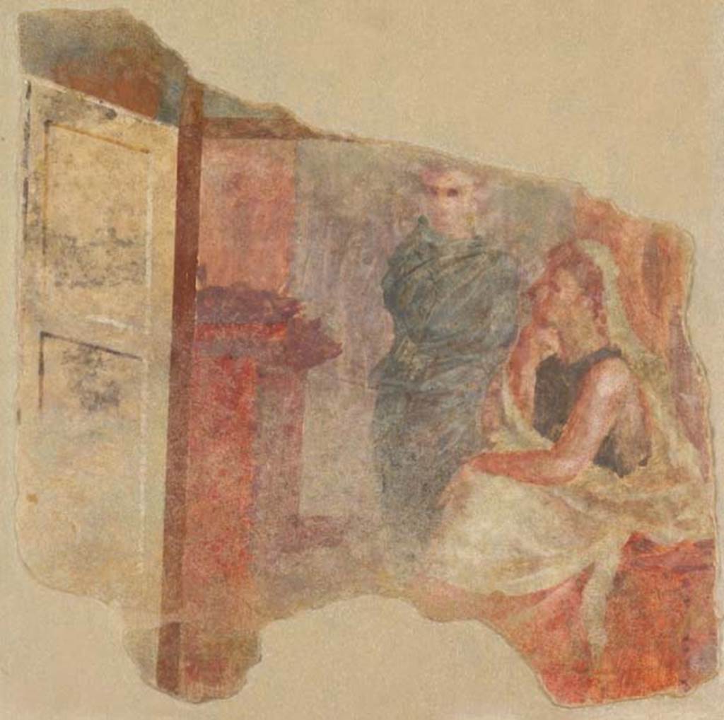 Villa of P Fannius Synistor at Boscoreale. Room H, fragment of fresco from upper east end of north wall. Photo © The Metropolitan Museum of Art, Rogers Fund 1903. Inventory number 03.14.8. See www.metmuseum.org
