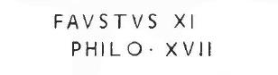 Boscotrecase, Villa di L. Arellius Successus. Inscription traced on the zoccolo in red cursive letters, almost faded.
FAUSTUS XI
PHILO XVII
According to Garcia y Garcia this is CIL IV 5431.
See Garcia y Garcia L., 2017. Scavi Privati nel Territorio di Pompei. Roma: Arbor Sapientiae, N.30, p. 190-3.
See Notizie degli Scavi di Antichit�, 1899, p.298.
