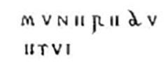 Boscoreale. Villa of Numerius Popidius Florus. Calidarium. Graffito: Muneribus Eri.
See Corpus Inscriptionum Latinarum Vol. IV, Supp 2, Part 2, 1909. Berlin: Reimer, p. 722, CIL IV 6900.