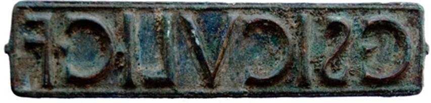 Torre Annunziata, Villa of C. Siculius. Bronze seal of C Siculi C F.
Now in Naples Archaeological Museum. Inventory number 4761.
Photo: V. Marasco. Oplontis Project e-book (FIG. 3.13a). See https://hdl.handle.net/2027/fulcrum.8049g5702